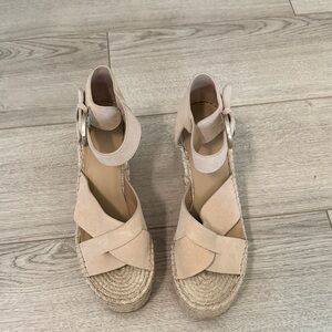 Marc fisher Elegant Beige Espadrille Sandals